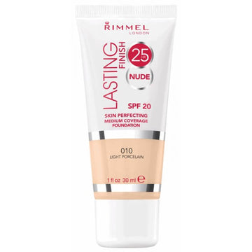 Rimmel Lasting Finish 25hr Nude Foundation 010 Light Porcelain 30ml