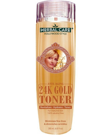 Herbal Care Hollywood Style 24K Gold Toner Anti Aging 200Ml