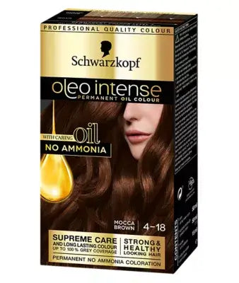 Schwarzkopf Oleo Intense Permanent Hair Color 4-18 Mocca Brown