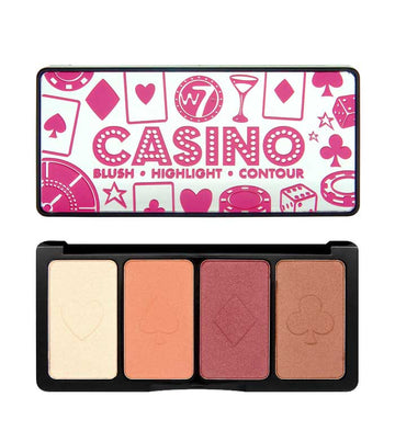 W7 Casino Palette Highlight Blush And Contour