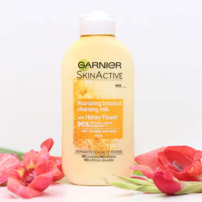 Garnier Natural Honey Flower Cleansing Milk Dry Skin 200Ml