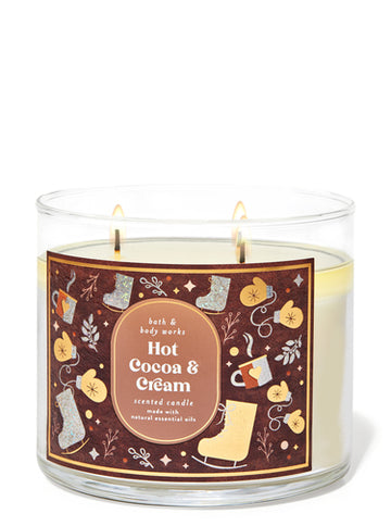 Bath & Body Works Hot Cocoa & Cream 3-Wick Candle