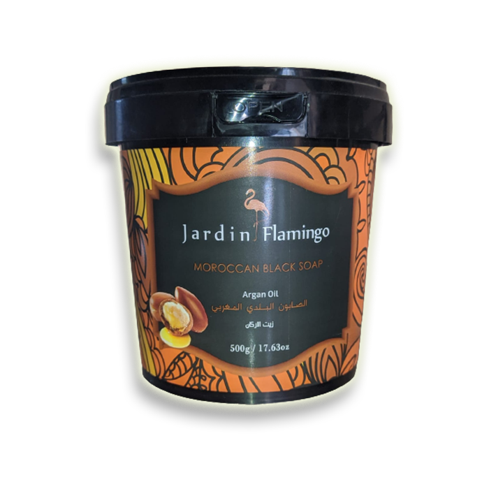 Jardin Flamingo moroccan black soap with argan oil 500g