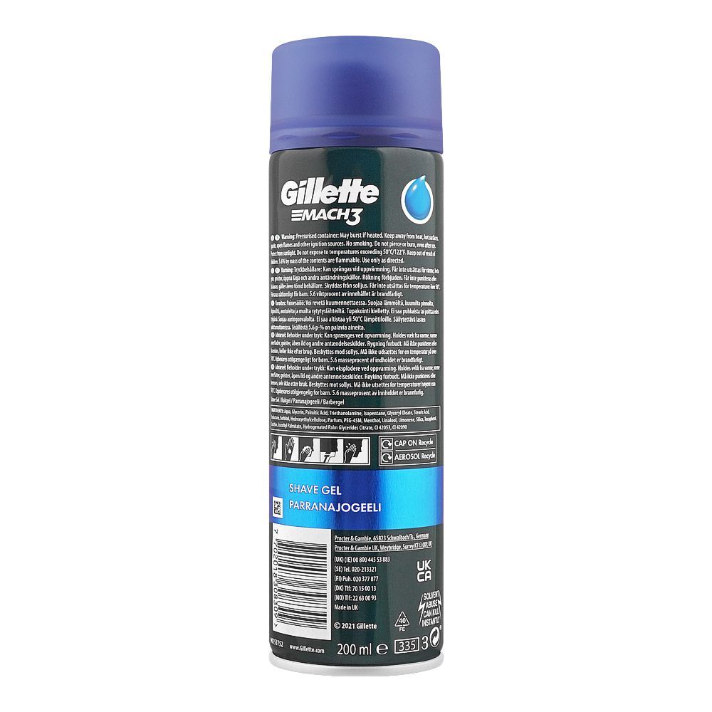 Gillette Mach3 Extra Comfort Shaving Gel 200Ml