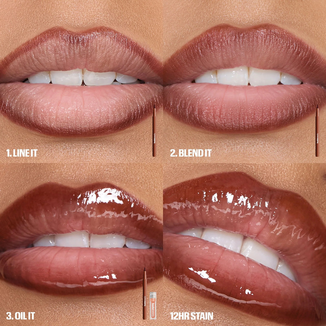 Huda Beauty Lip Contour Stain Lip Tint Rich Brown