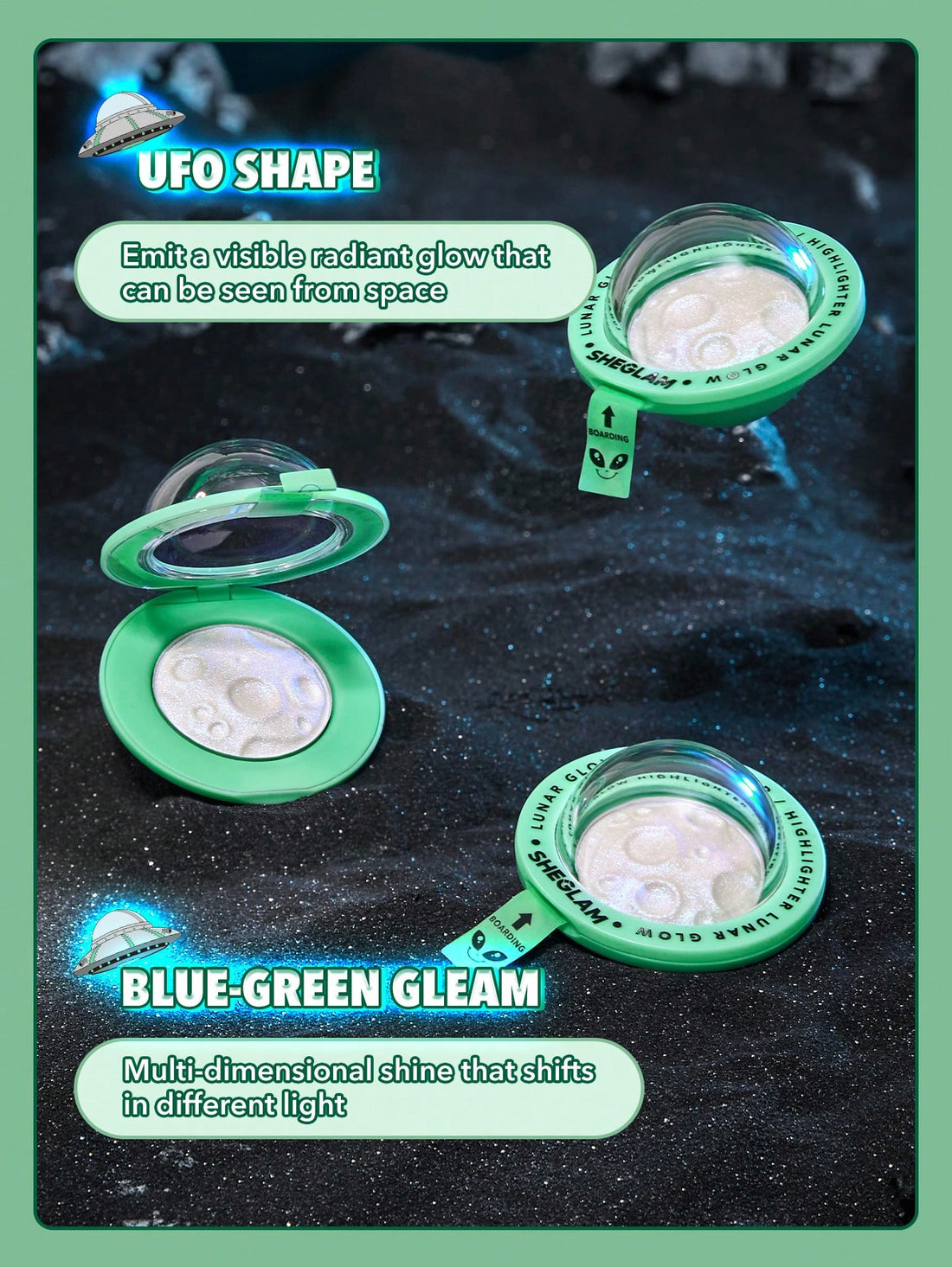 SHEGLAM Lunar Glow Highlighter - Silver (5g)