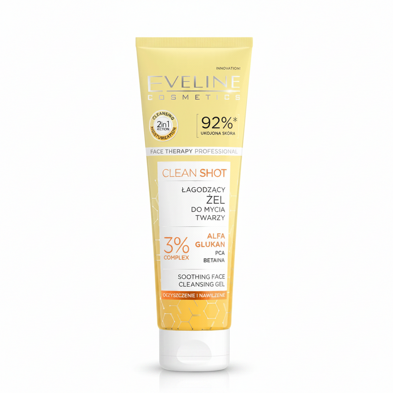 Eveline Clean Shot 2 in 1 Soothing Facewash Cleansing Gel 140ml