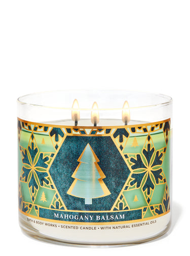 Bath &  Body Works Mahogany Balsam 3-Wick Candle