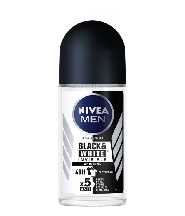 Nivea Black & White Original Invisible Anti Perspirant Deodorant Roll On 50ml