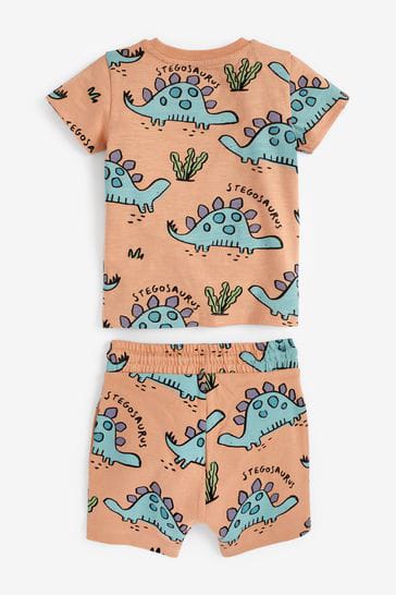 Juniors Shirt and trouser Suit - Dino (Orange) (2 YR)