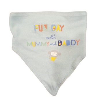 Mothercare Baby Bib Kerchief Reversible - Big City All Over Print