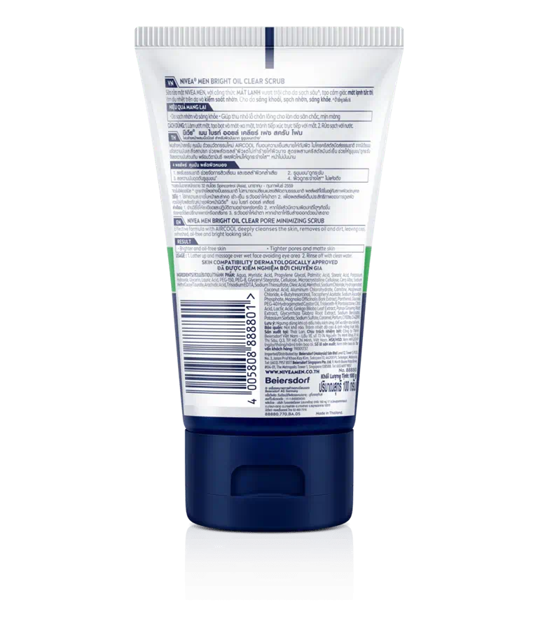 Nivea Men Bright Oil Clear Scrub 100g