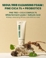 K-Secret Seoul 1988 Pine Cica 1% + Probiotics Cleansing Foam 150ml
