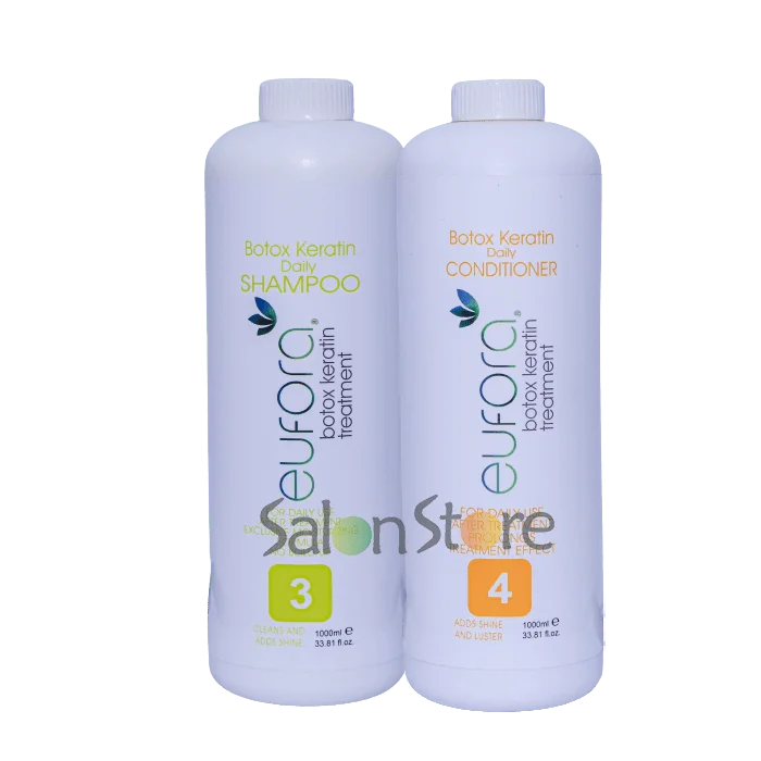 Eufora Botox Keratin Daily Shampoo Conditioner Kit 1000ml