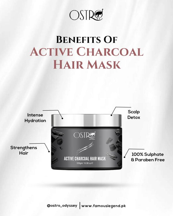 Ostro Odyssey Active Charcoal Hair Mask 300g