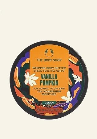 The Body Shop Vanilla Pumpkin Whipped Body Butter 72H Vegan Moisture 6.9 OZ (200ml)