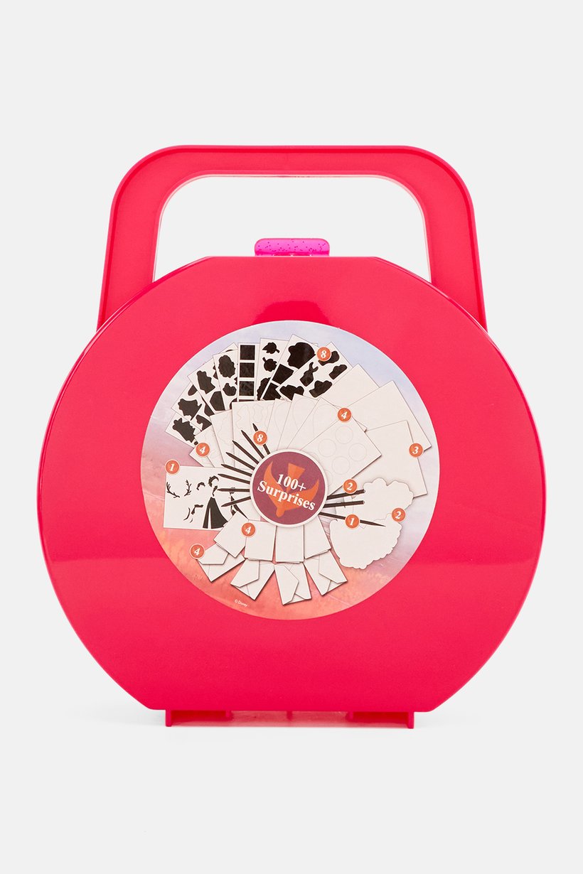 Disney 100 Pieces Frozen Disney Carry along Art Case, Pink