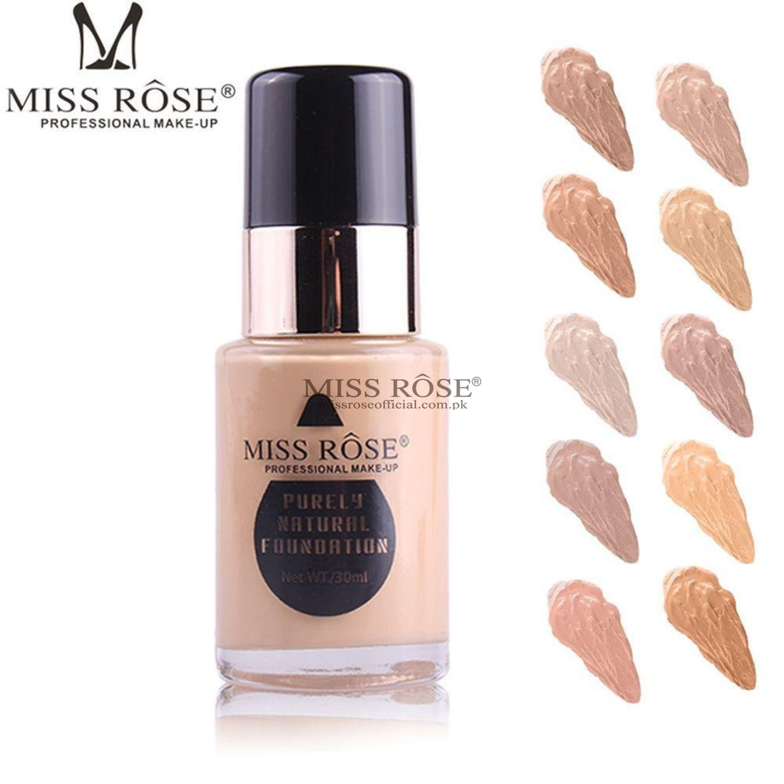 Miss Rose Purely Natural Foundation Beige 2 30ml