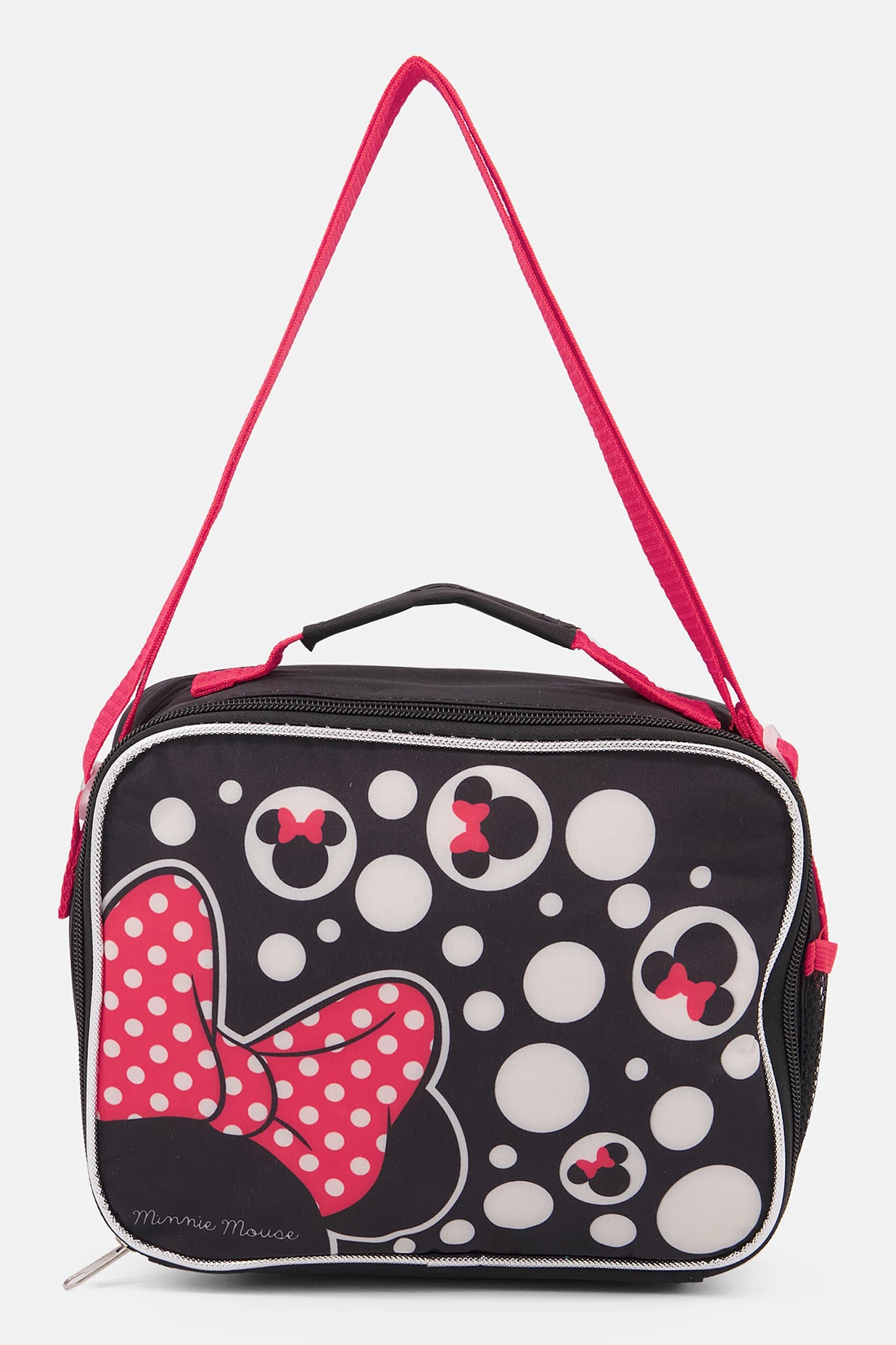 Disney Minnie Mouse Graphic Print Lunch Bag 20 H x 25 L x 8 W cm Black/Red