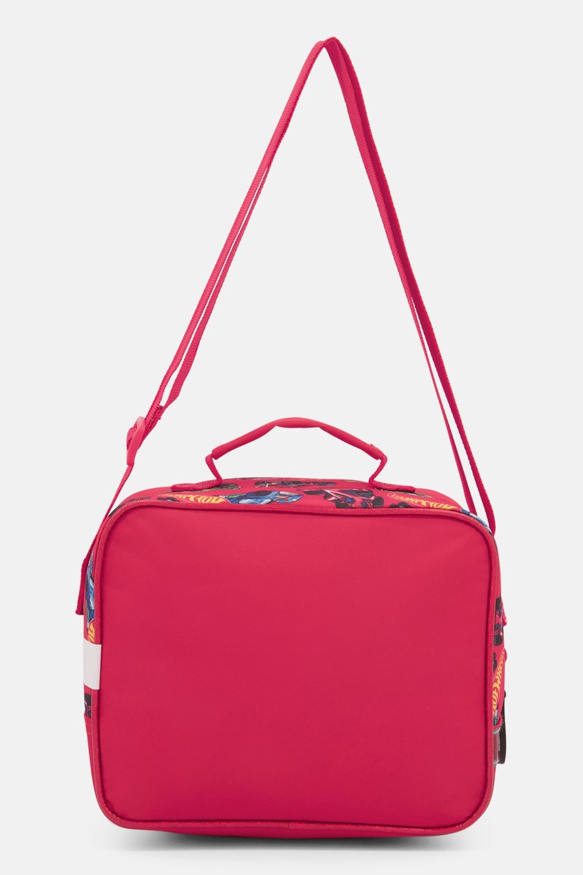 Hot Wheels Kids Boy Printed Lunch Box 19 H x 23 L x 12 W cm, Red