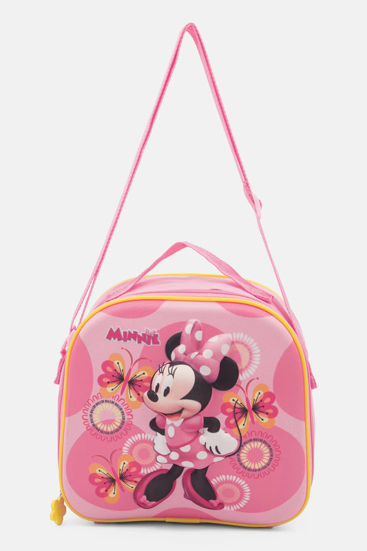 Disney Minnie Mouse Embossed Lunch Bag 25 H x 24 L x 8 W cm Pink Combo