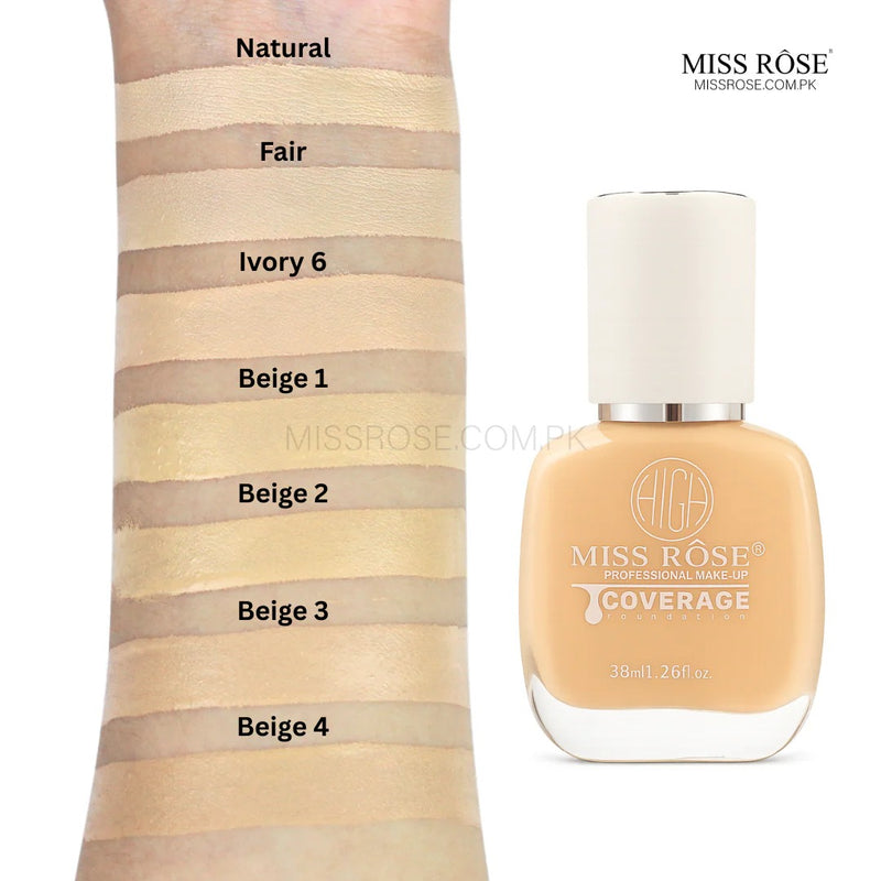 Miss Rose High Coverage Foundation Beige 4 38ml
