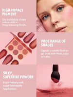 SHEGLAM Floral Flush Blush Palette Blushing Multicolor - 18gm