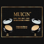 Muicin Luminous 3 In 1 Two Way Compact Face Powder Natural Fair