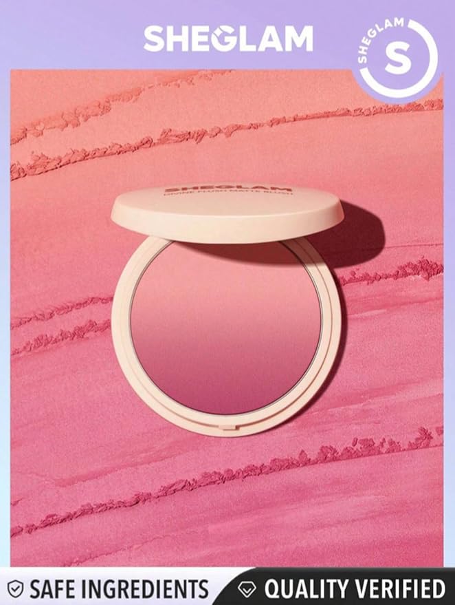 SHEGLAM Divine Flush Matte Blush Powder - Insta Flame