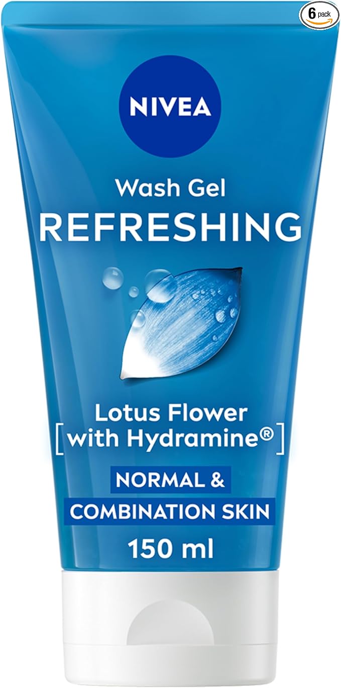 NIVEA Refreshing Wash Gel, Face Wash Gel with Lotus Flower and Hydramine (150ml)