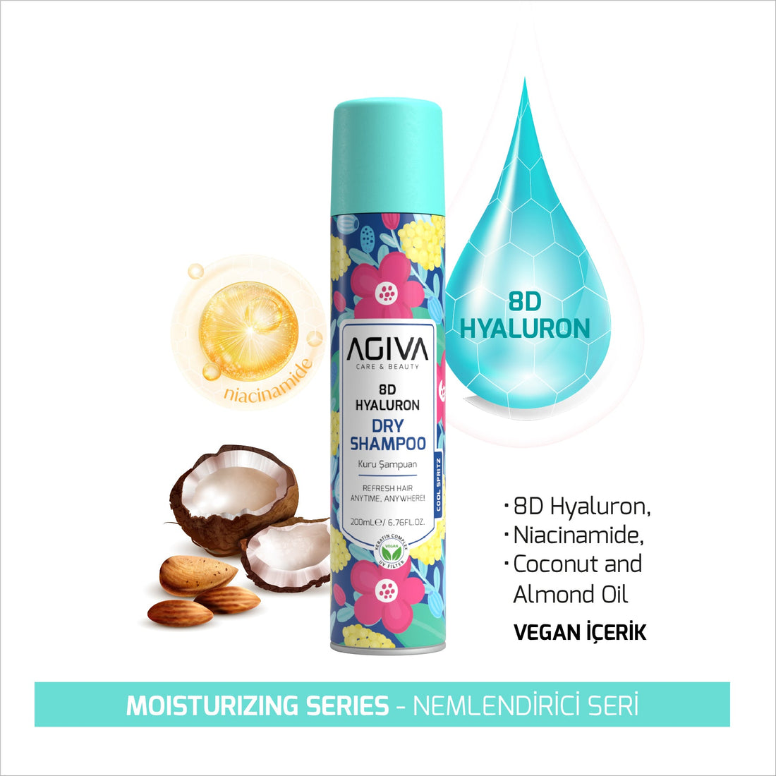 Agiva 8D Hyaluron Pro Care Dry Shampoo 200ml