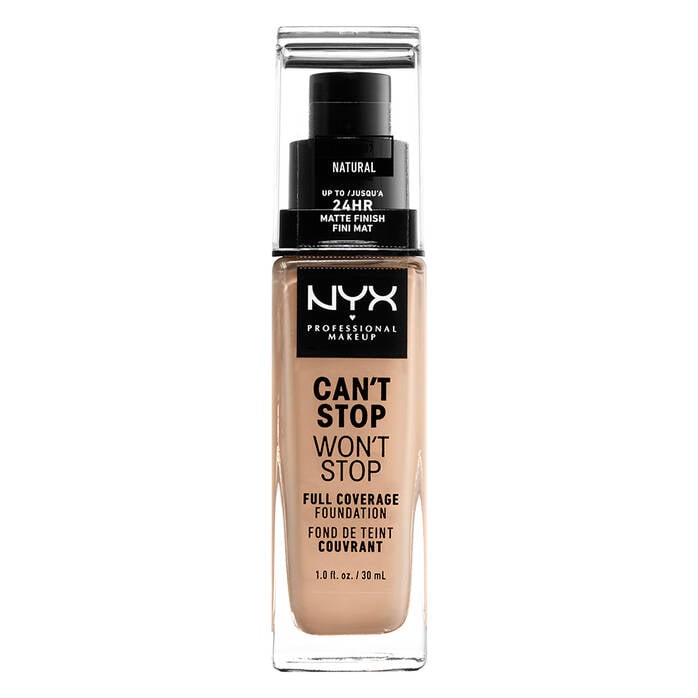 NYX - Can’t Stop Won’t Stop 24HR Full Coverage Foundation – Natural (30ml)