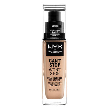 NYX - Can’t Stop Won’t Stop 24HR Full Coverage Foundation – Natural (30ml)