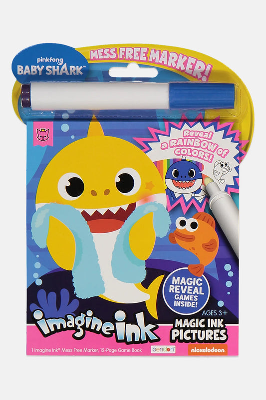 Nickelodeon 2 Pieces Imagine Ink Game Book With Mess Free Marker Yellow