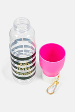 Votum Plastic Water Bottle With Carbine 730 ML Pink and Black