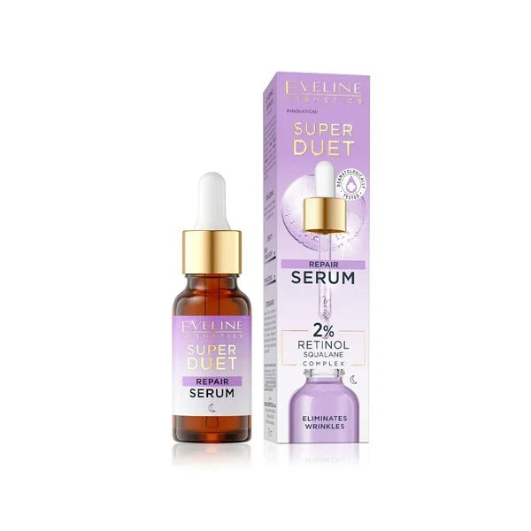 Eveline Super Duet Repair Serum 2% Retinol Squalane Complex 18ml