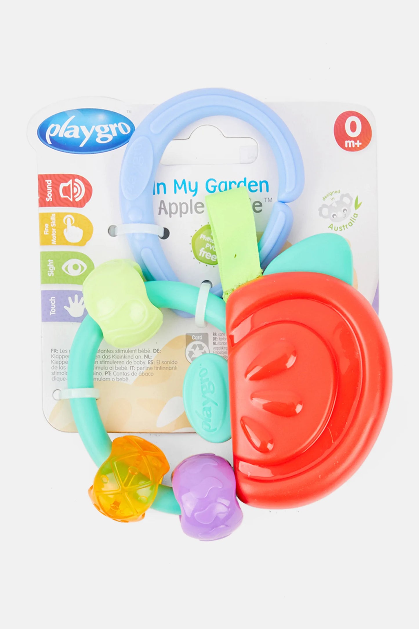 Playgro In My Garden Apple Rattle Red/Green Combo