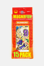 Bendon 15 Pack Wooden Magnetic Numbers, Red/Beige Combo