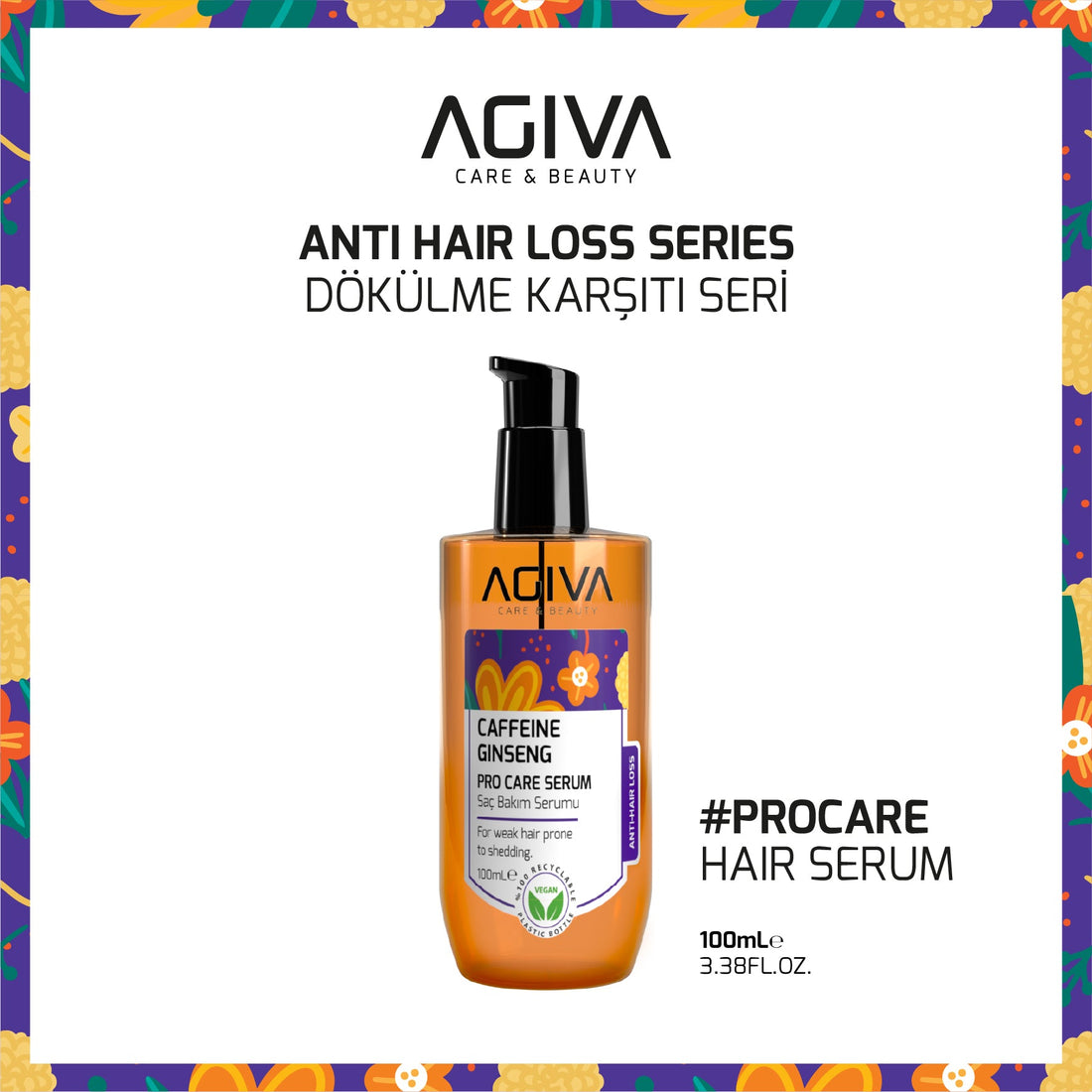 Agiva Caffeine Ginseng Pro Care Hair Serum 100ml