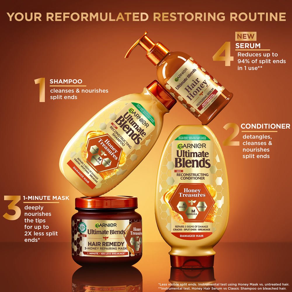 Garnier Ultimate blends reconstructing shampoo Honey Treasures (400ml)