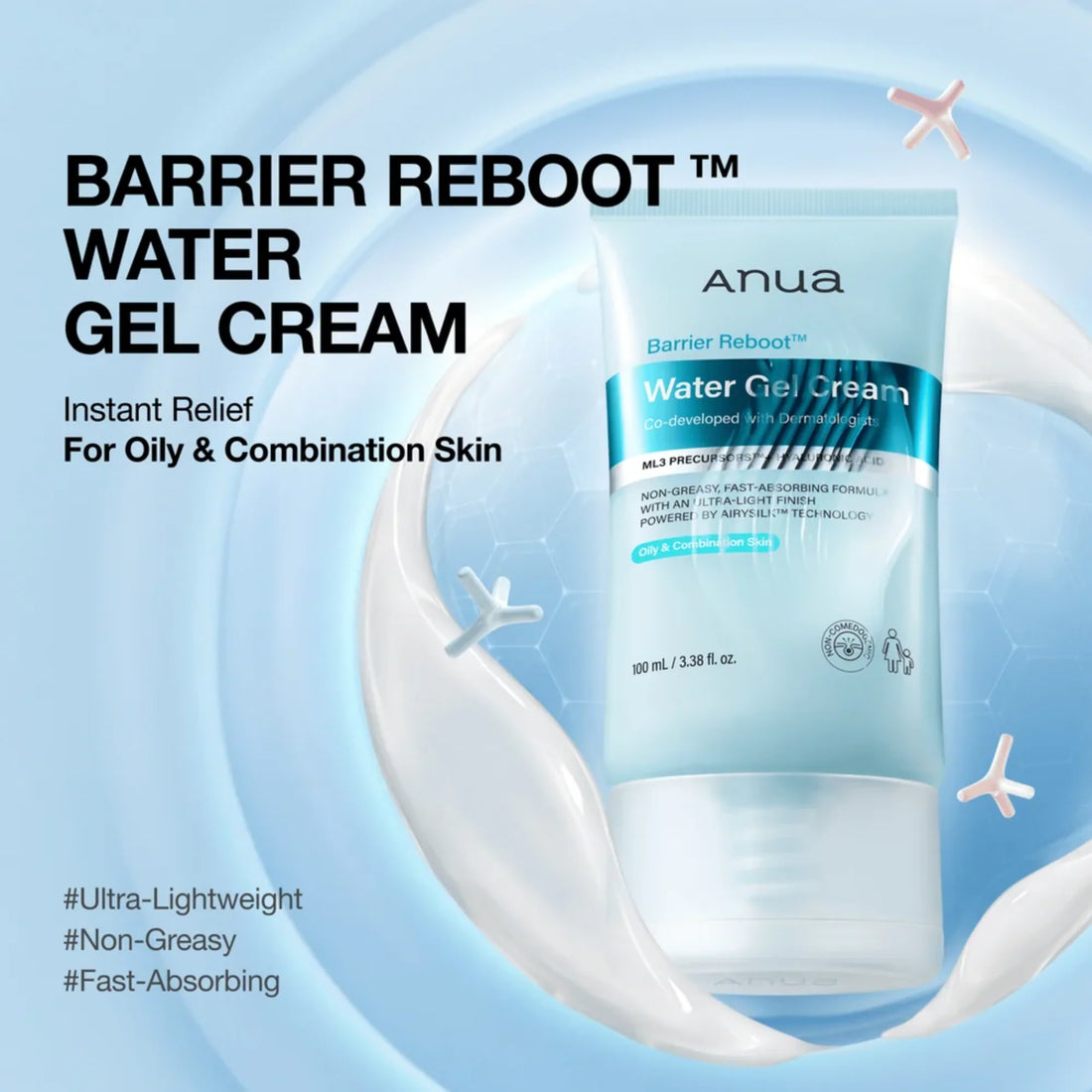 Anua - Barrier Reboot Water Gel Cream -  100ml