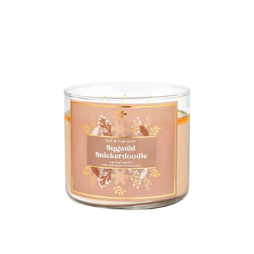 Bath & Body works Sugared Snickerdoodle 3-Wick Candle ( little damage )