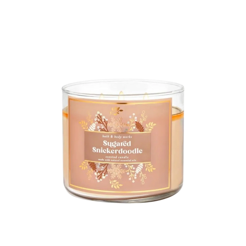 Bath & Body works Sugared Snickerdoodle 3-Wick Candle ( little damage )
