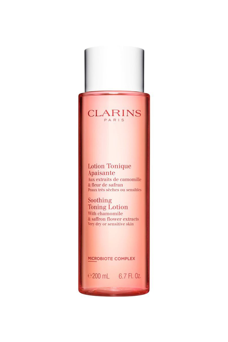 Clarins Soothing Toning Lotion 100ml with chamomile for sensitive skin in cod Pakistan Beauty Pouch