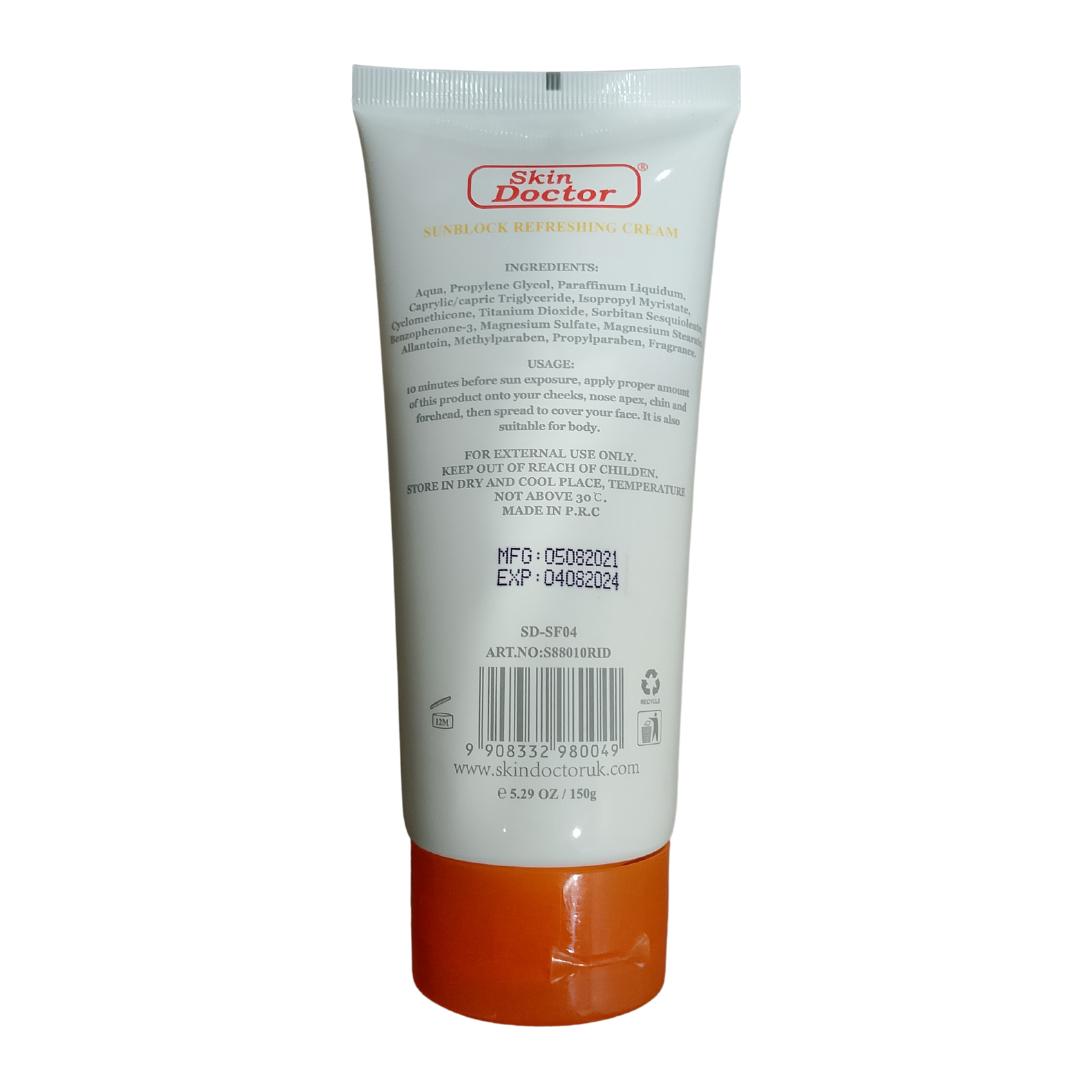 Skin Doctor Sunblock Refreshing Cream SPF 80 150g