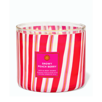 Bath & Body Works Snowy Peach Berry 3-Wick Candle