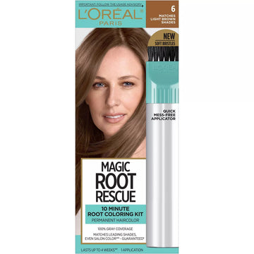Loreal Paris Magic Root Light Brown 6 Rescue 10 Minute Root Hair Coloring Kit