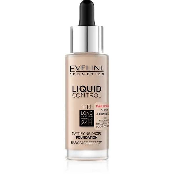 Eveline Liquid Control Mattifying Drops Foundation 010 Light Beige 32ml