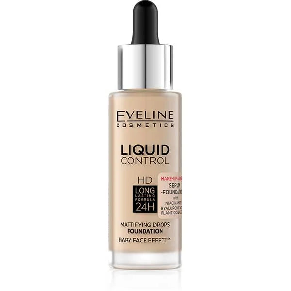 Eveline Liquid Control Mattifying Drops Foundation 015 Light Vanilla 32ml