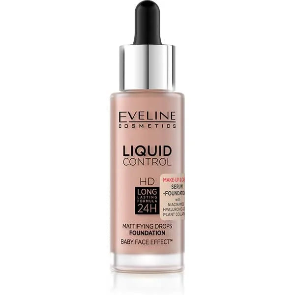 Eveline Liquid Control Mattifying Drops Foundation 025 Light Rose 32ml